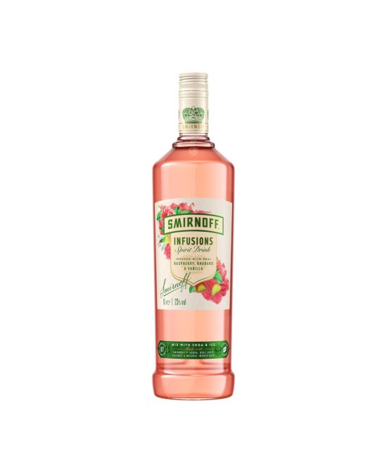 Smirnoff Infusions Raspberry Rhubarb Vanilla Vodka 1L Smirnoff Infusions Raspberry Rhubarb Vanilla Vodka 1L