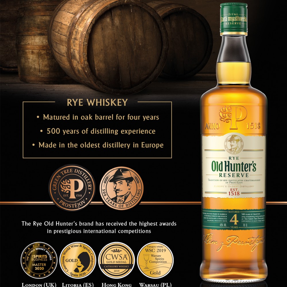Old Hunter's Reserve Rye Traditional 4 ani Whisky 0.7L