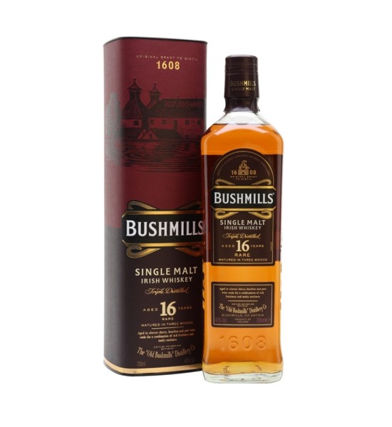 Bushmills Triple Distilled 16 ani Single Malt Irish Whiskey 0.7L - 1