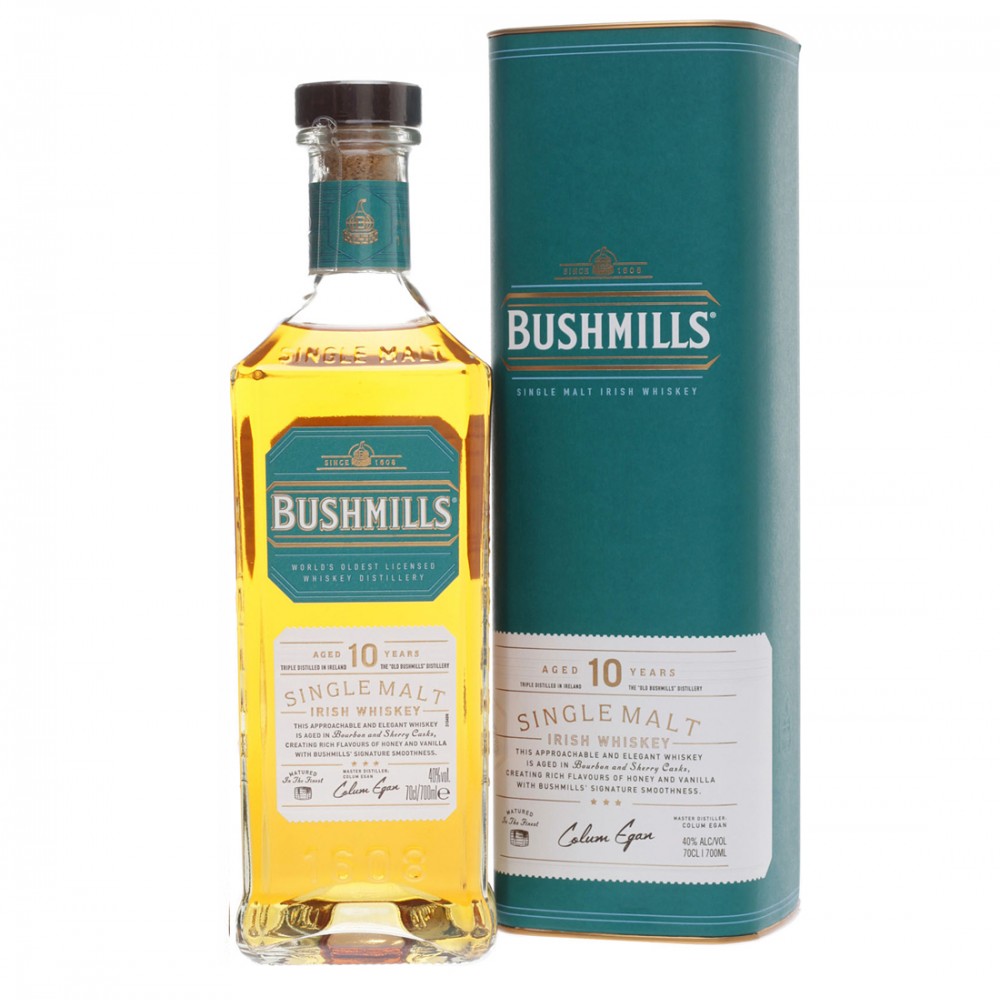 Bushmills Triple Distilled 10 ani Single Malt Irish Whiskey 0.7L Bushmills Triple Distilled 10 ani Single Malt Irish Whiskey 0.7L