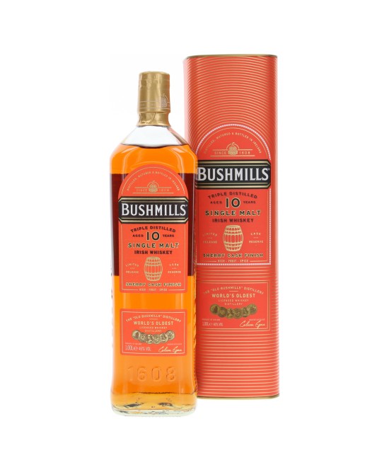 Bushmills Triple Distilled Sherry Cask Finish 10 ani Single Malt Irish Whiskey 1L Selectie Whisky - Bushmills Triple Distilled Sherry Cask Finish 10 ani Single Malt Irish Whiskey 1L