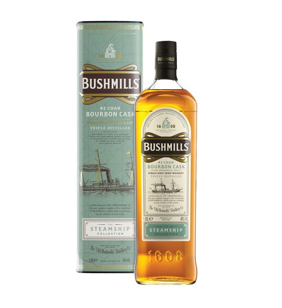 Bushmills no. 3 Char Bourbon Cask Reserve Single Malt Irish Whiskey The Steamship Collection 1L - 1