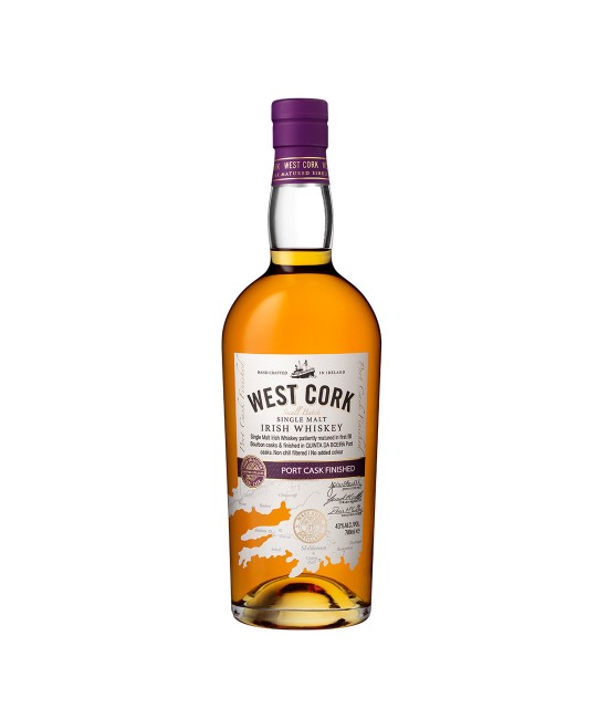 WHISKY - West Cork Port Cask Finished Single Malt Irish Whiskey 0.7L