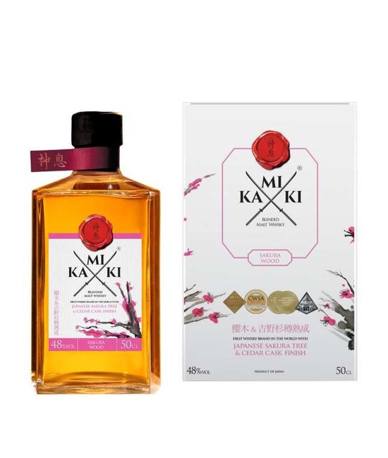 Kamiki Sakura Wood Cedar Cask Finish Blended Malt Japanese Whisky 0.5L Kamiki Sakura Wood Cedar Cask Finish Blended Malt Japanese Whisky 0.5L