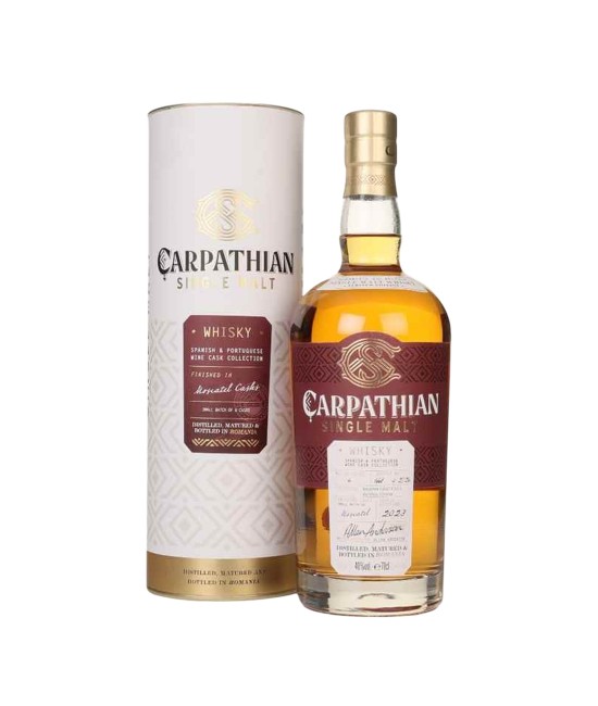 Alexandrion Carpathian Single Malt Whisky Spanish Portuguese Wine Cask Collection Moscatel Casks 0.7L Alexandrion Carpathian Single Malt Whisky Spanish Portuguese Wine Cask Collection Moscatel Casks 0.7L