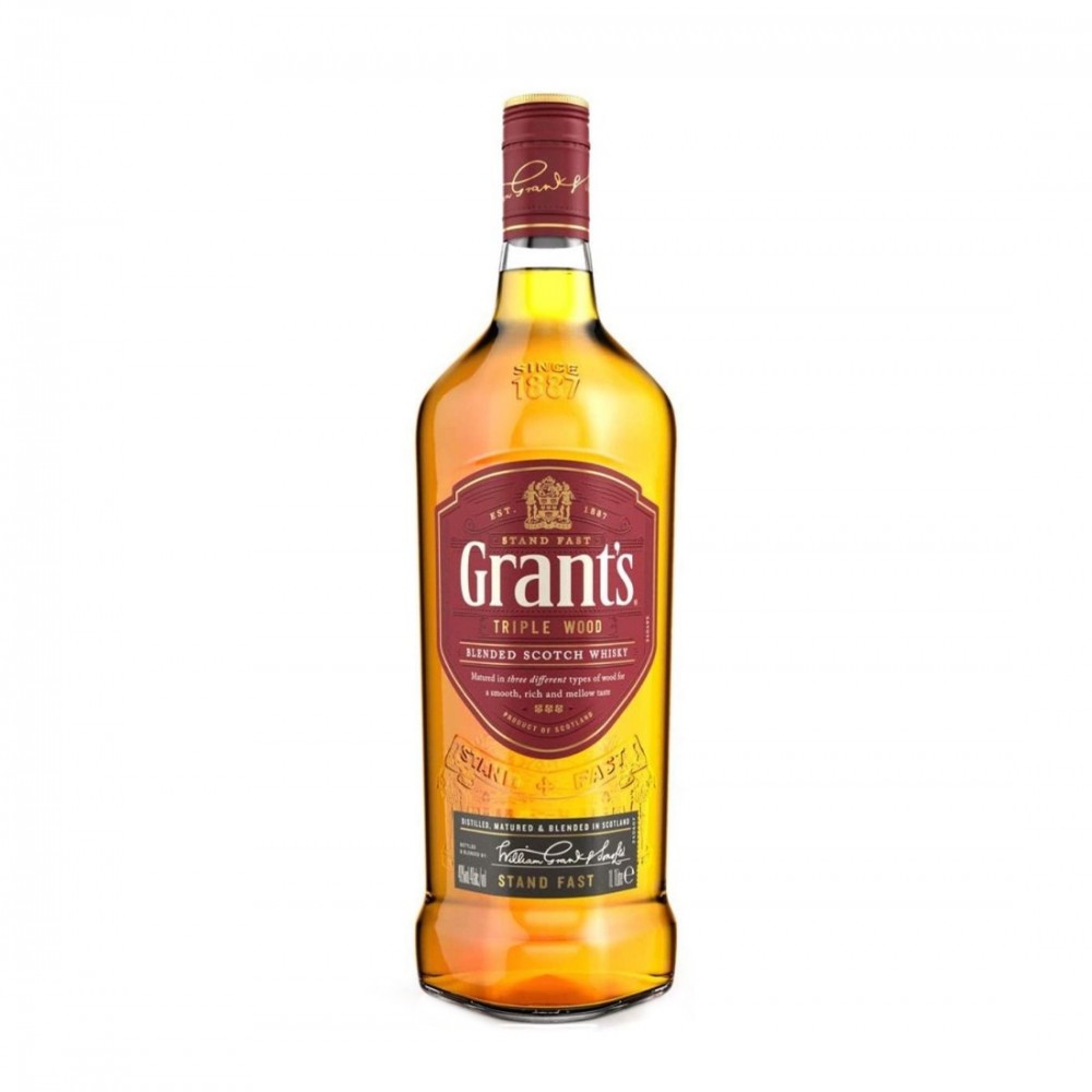 Grant's Triple Wood Blended Scotch 40% Whisky 1L
