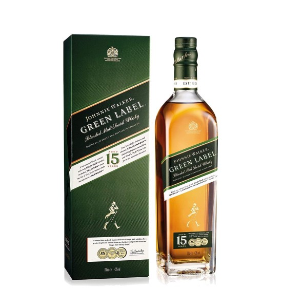 Johnnie Walker Green Label 15 ani Blended Scotch Whisky 0.7L  - 1