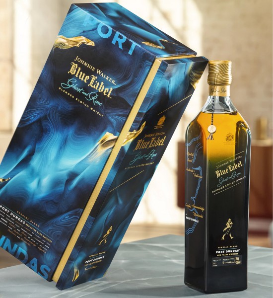 Johnnie Walker Blue Label Ghost and Rare Glenury Royal Special Blend Scotch Whisky 1L - 1