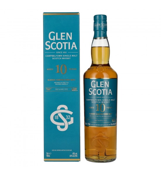 Glen Scotia 10 ani Campbeltown Single Malt Scotch Whisky 0.7L - 1