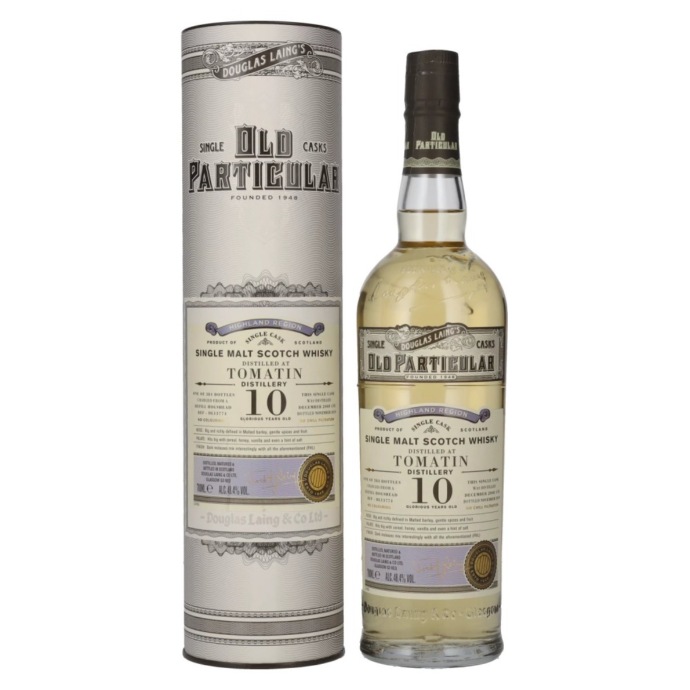 Douglas Laing Old Particular Tomatin 10 Ani Single Cask Highland Single Malt Scotch Whisky 0.7L Douglas Laing Old Particular Tomatin 10 Ani Single Cask Highland Single Malt Scotch Whisky 0.7L