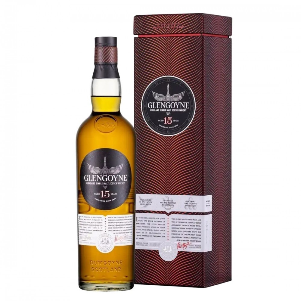 Glengoyne 15 ani Highland Single Malt Scotch Whisky 0.7L