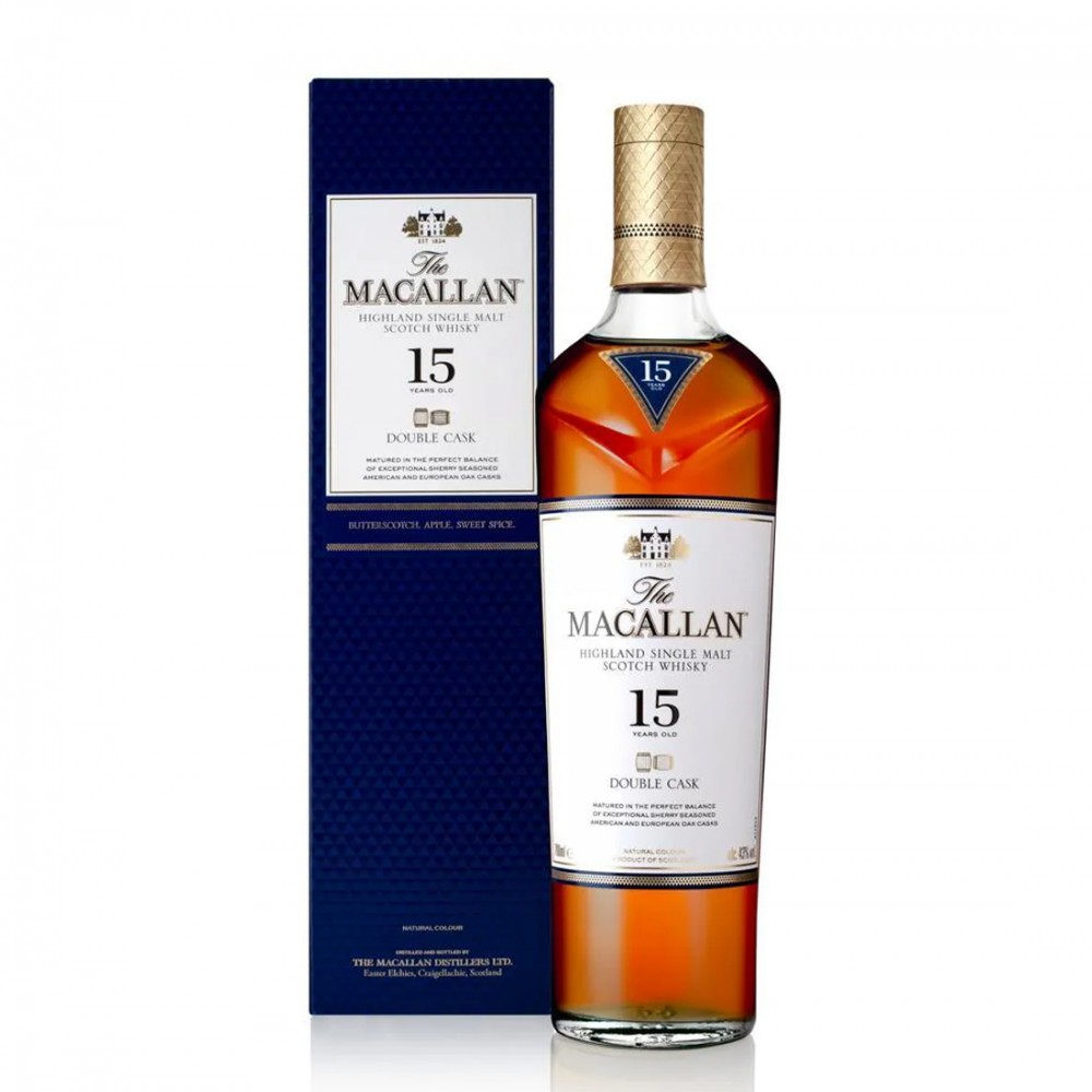 The Macallan 15 ani Double Cask Highland Single Malt Scotch Whisky 0.7L The Macallan 15 ani Double Cask Highland Single Malt Scotch Whisky 0.7L