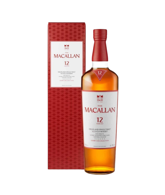 The Macallan Sherry Oak 12 ani Highland Single Malt Scotch Whisky 0.7L SETURI CADOU - The Macallan Sherry Oak 12 ani Highland Single Malt Scotch Whisky 0.7L