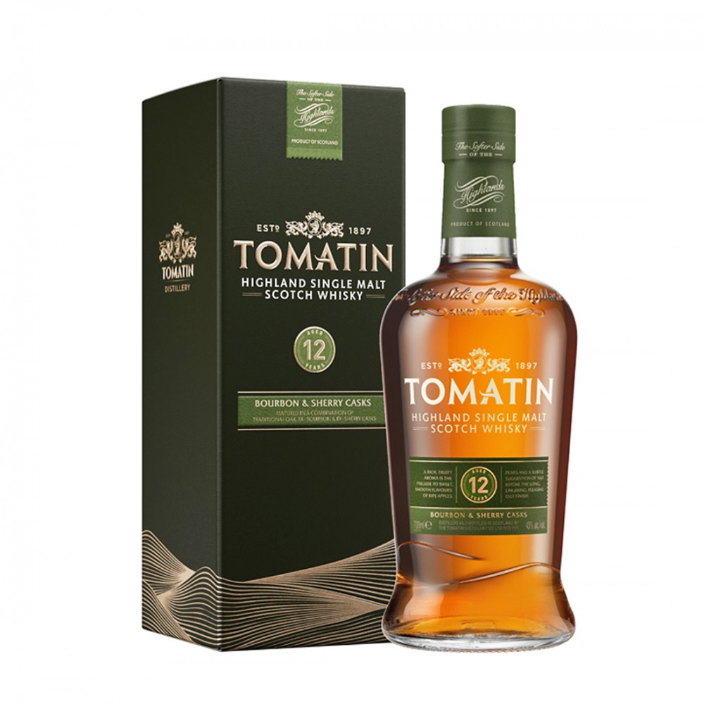Tomatin 12 ani Highland Single Malt Scotch Whisky 0.7L