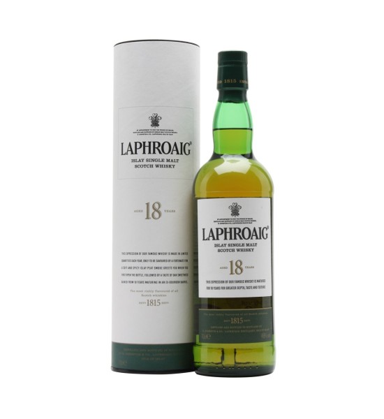 Laphroaig 18 ani Islay Single Malt Scotch Whisky 0.7L - 1