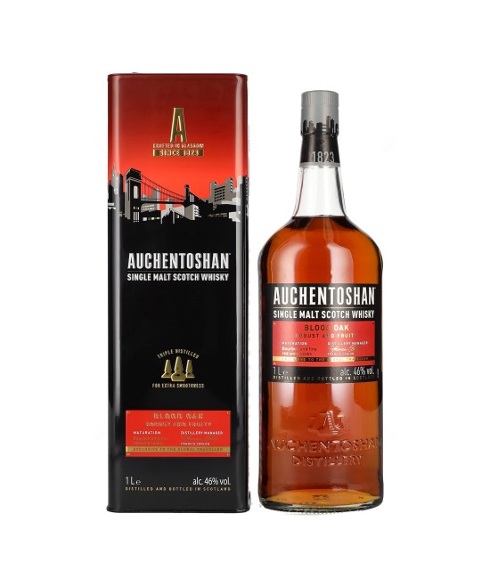Auchentoshan Blood Oak Lowland Single Malt Scotch Whisky 1L
