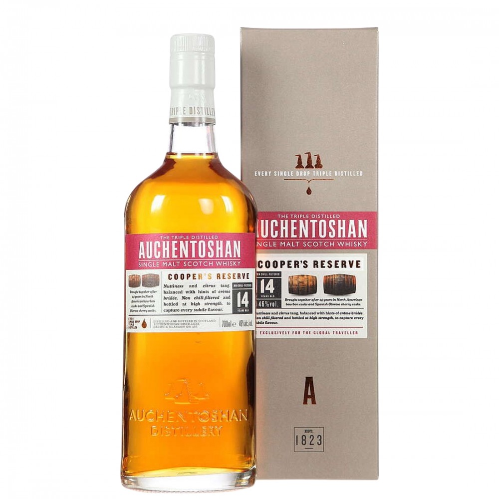 Auchentoshan Coopers Reserve 14 Ani Lowland Single Malt Scotch Whisky 0.7L Auchentoshan Coopers Reserve 14 Ani Lowland Single Malt Scotch Whisky 0.7L