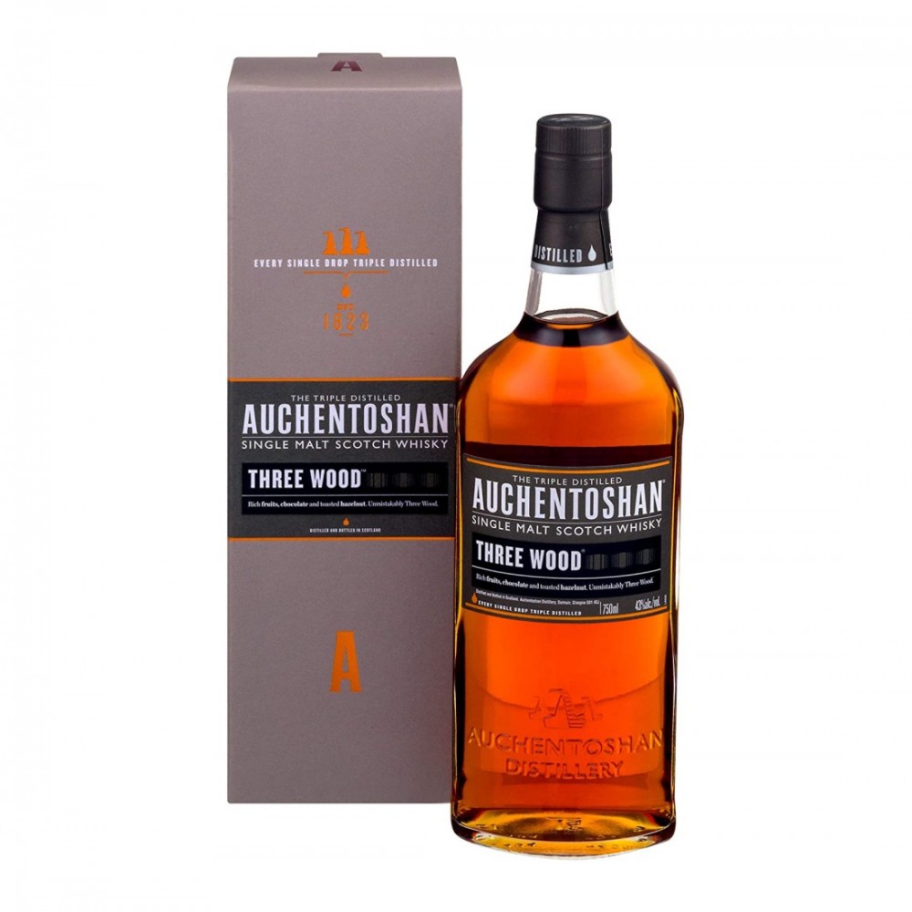 Auchentoshan Three Wood Lowland Single Malt Scotch Whisky 0.7L Auchentoshan Three Wood Lowland Single Malt Scotch Whisky 0.7L