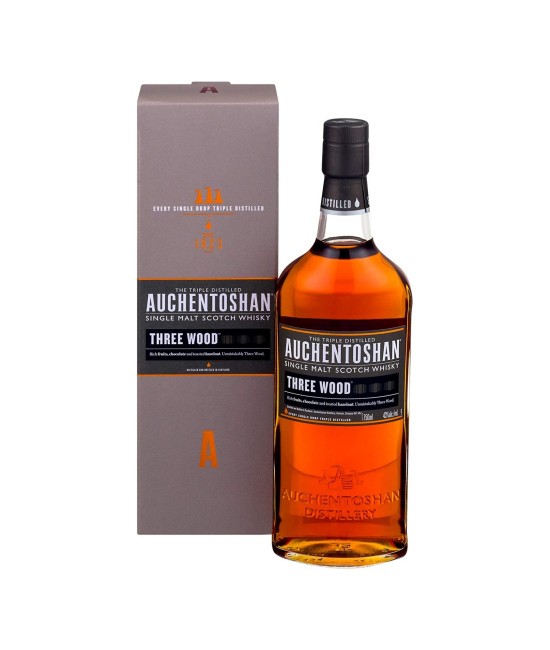 Auchentoshan Three Wood Lowland Single Malt Scotch Whisky 0.7L Auchentoshan Three Wood Lowland Single Malt Scotch Whisky 0.7L