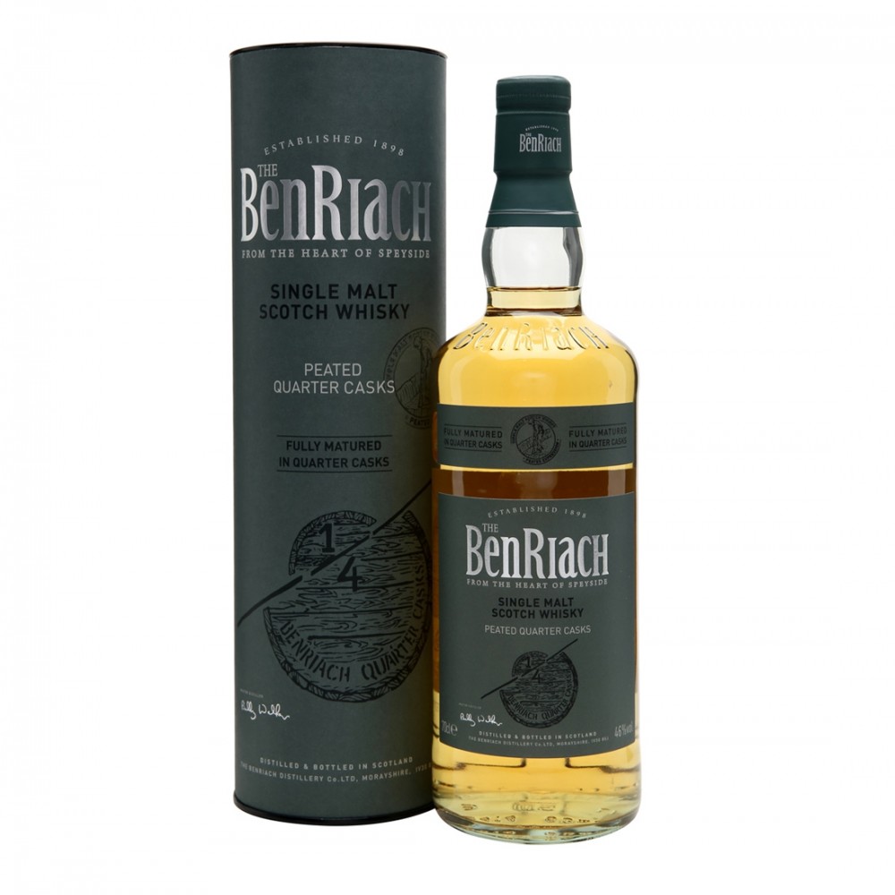 Benriach Quarter Cask Peated Speyside Single Malt Scotch Whisky 0.7L Benriach Quarter Cask Peated Speyside Single Malt Scotch Whisky 0.7L