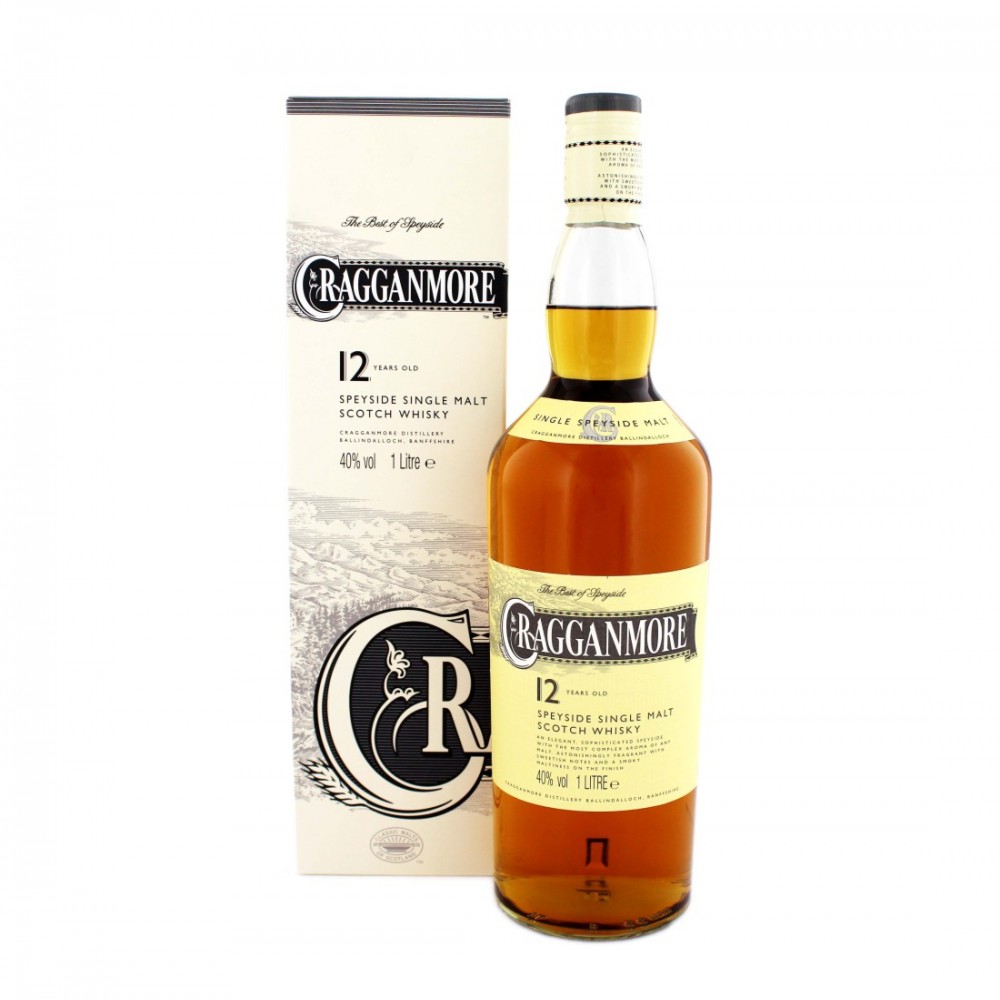 Cragganmore 12 ani Speyside Single Malt Scotch Whisky 1L