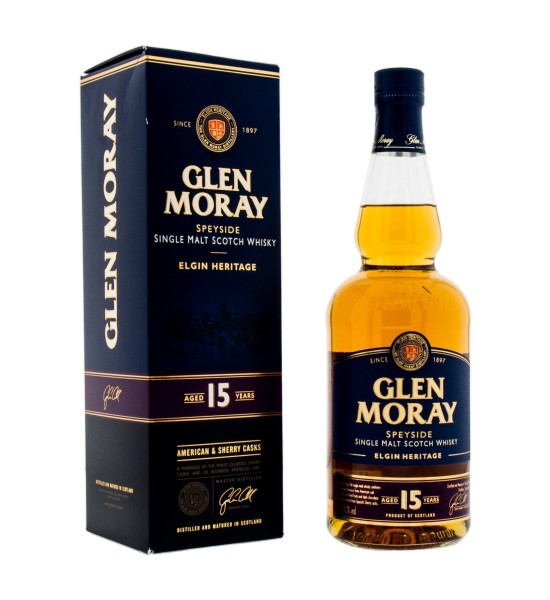 Glen Moray Elgin Heritage 15 ani Speyside Single Malt Scotch Whisky 0.7L - 1