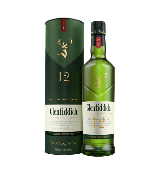 Glenfiddich 12 ani Speyside Single Malt Scotch Whisky 0.7L - 1