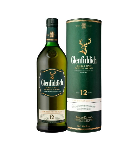 Glenfiddich 12 ani Speyside Single Malt Scotch Whisky 1L - 1