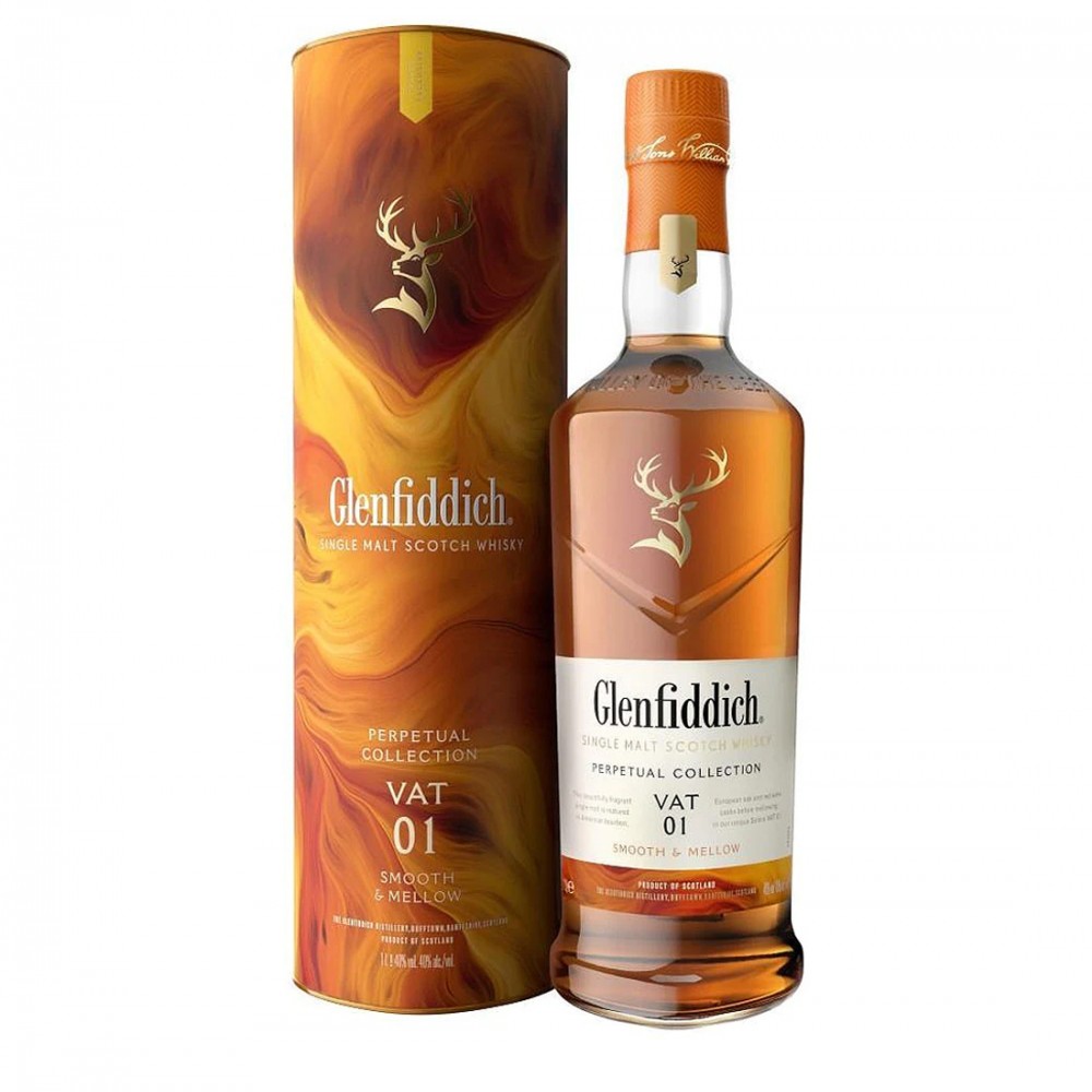 Glenfiddich Perpetual Collection Vat 1 Smooth and Mellow Speyside Single Malt Scotch Whisky 1L Glenfiddich Perpetual Collection Vat 1 Smooth and Mellow Speyside Single Malt Scotch Whisky 1L