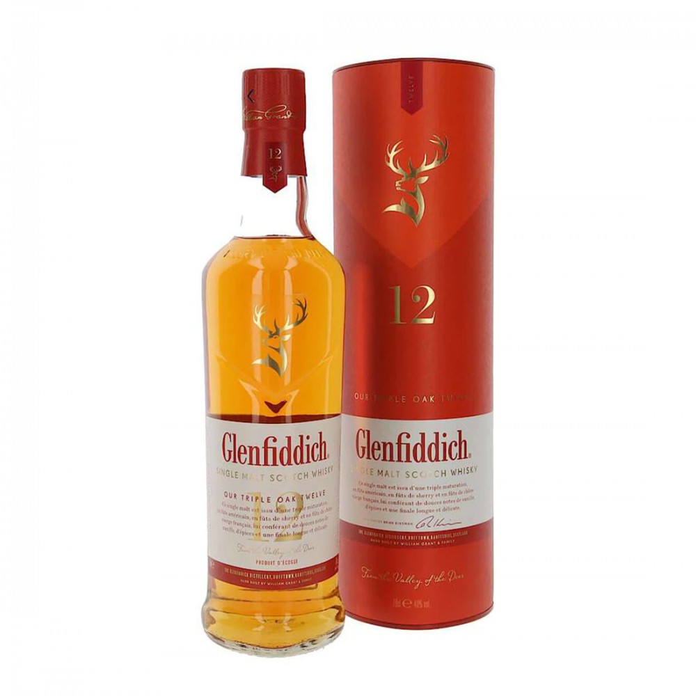Glenfiddich Triple Oak 12 ani Cutie Speyside Single Malt Scotch Whisky 0.7L