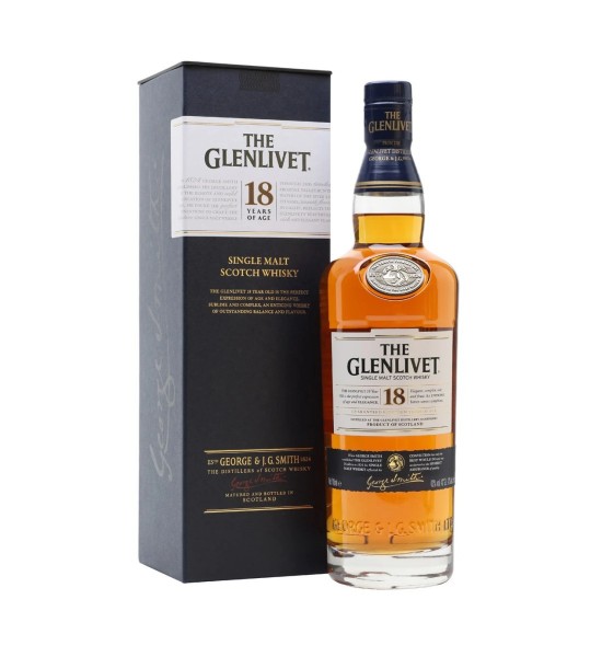 The Glenlivet 18 ani Speyside Single Malt Scotch Whisky 0.7L - 1