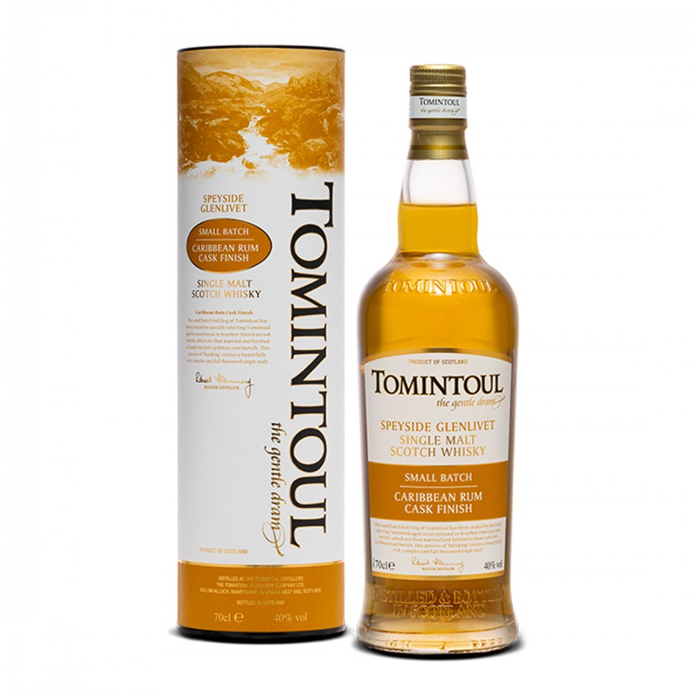 Tomintoul Caribbean Rum Cask Finish Speyside Single Malt Scotch Whisky 0.7L Tomintoul Caribbean Rum Cask Finish Speyside Single Malt Scotch Whisky 0.7L