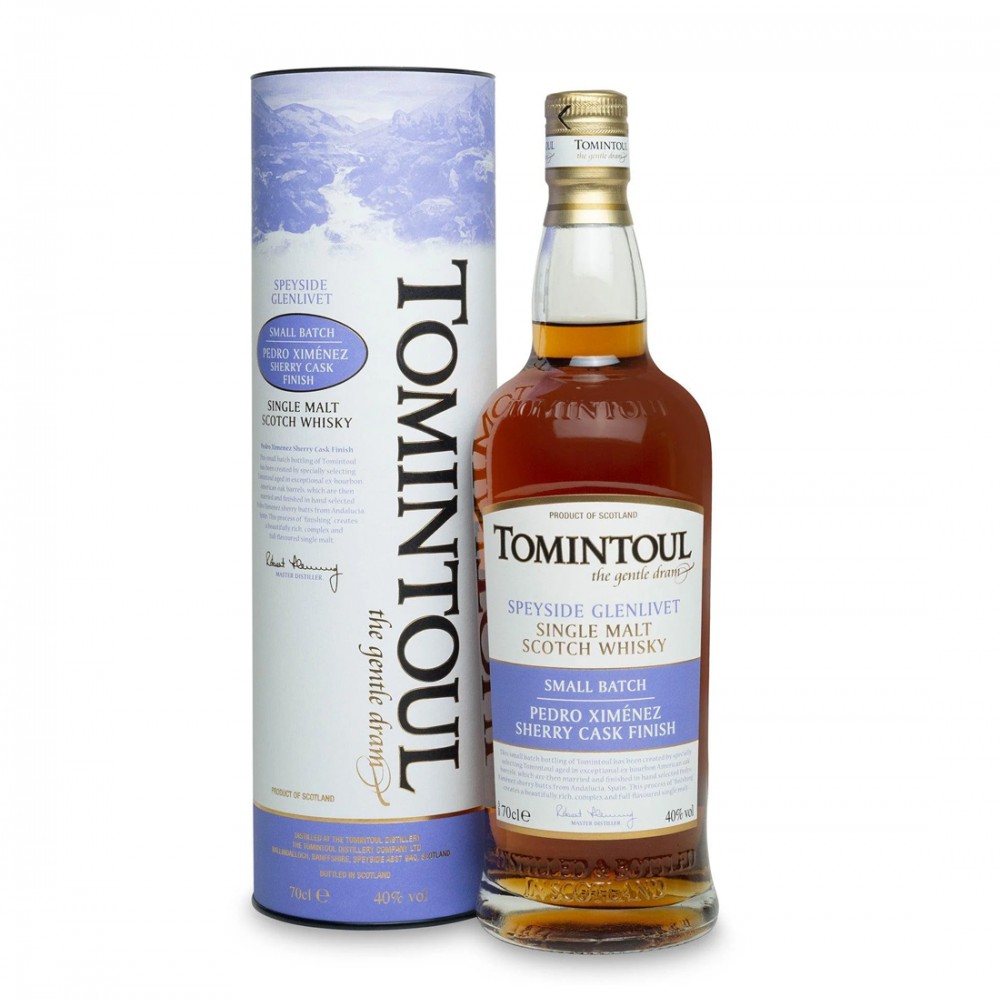Tomintoul Pedro Ximenez Sherry Cask Finish Speyside Single Malt Scotch Whisky 0.7L