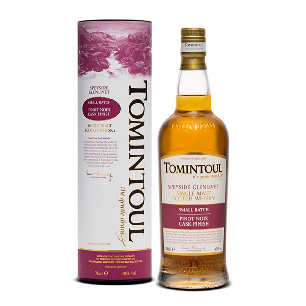 Tomintoul Pinot Noir Cask Finish Speyside Single Malt Scotch Whisky 0.7L