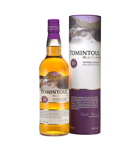 Tomintoul 10 ani The Gentle Dram Speyside Single Malt Scotch Whisky 0.7L - 1