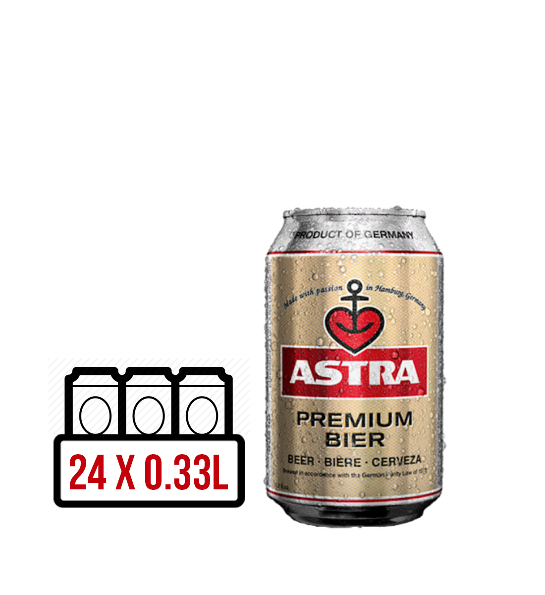 Astra Premium Bier BAX 24 dz. x 0.33L