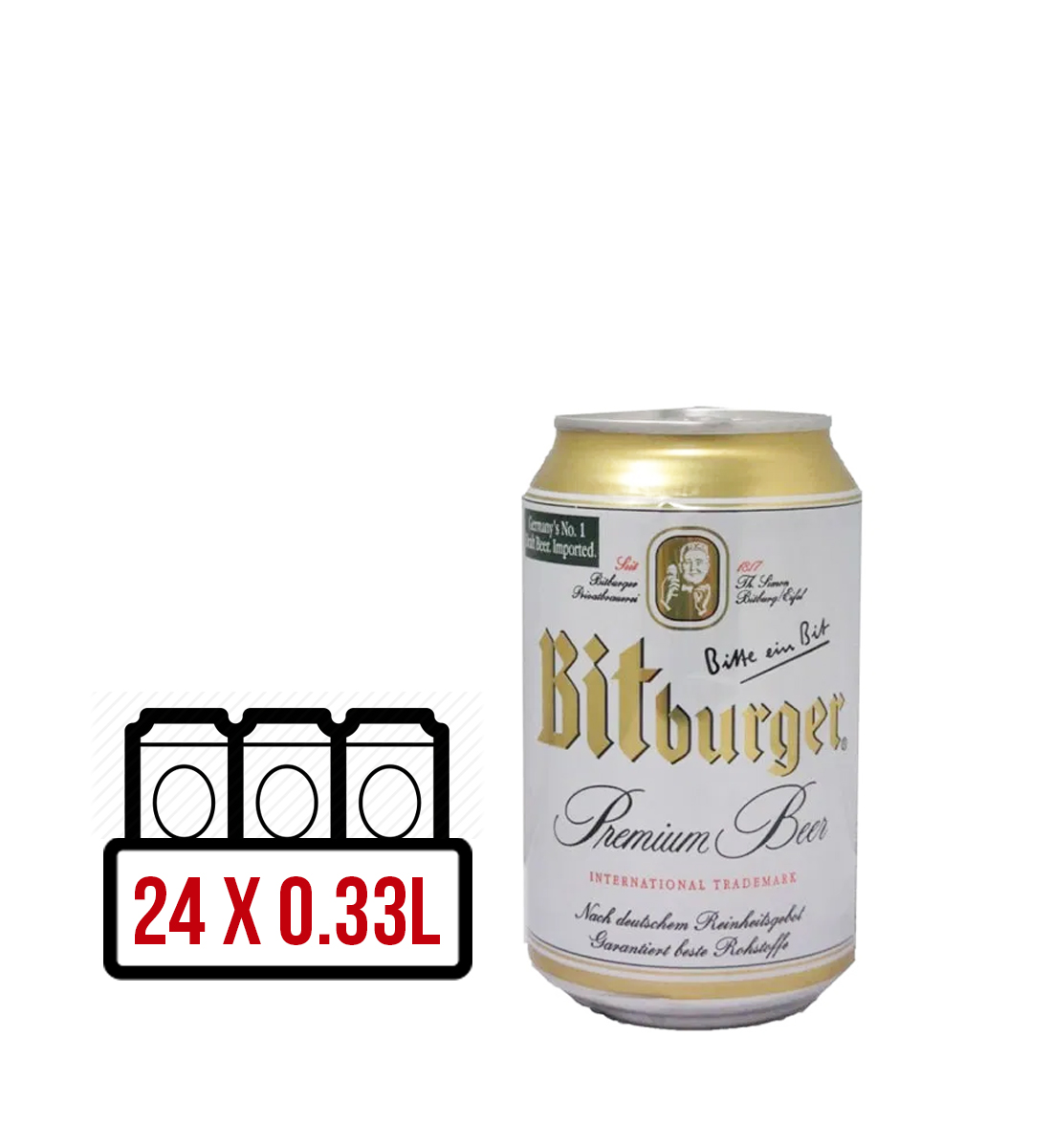 Bitburger Premium Pils BAX 24 dz. x 0.33L 0.33L