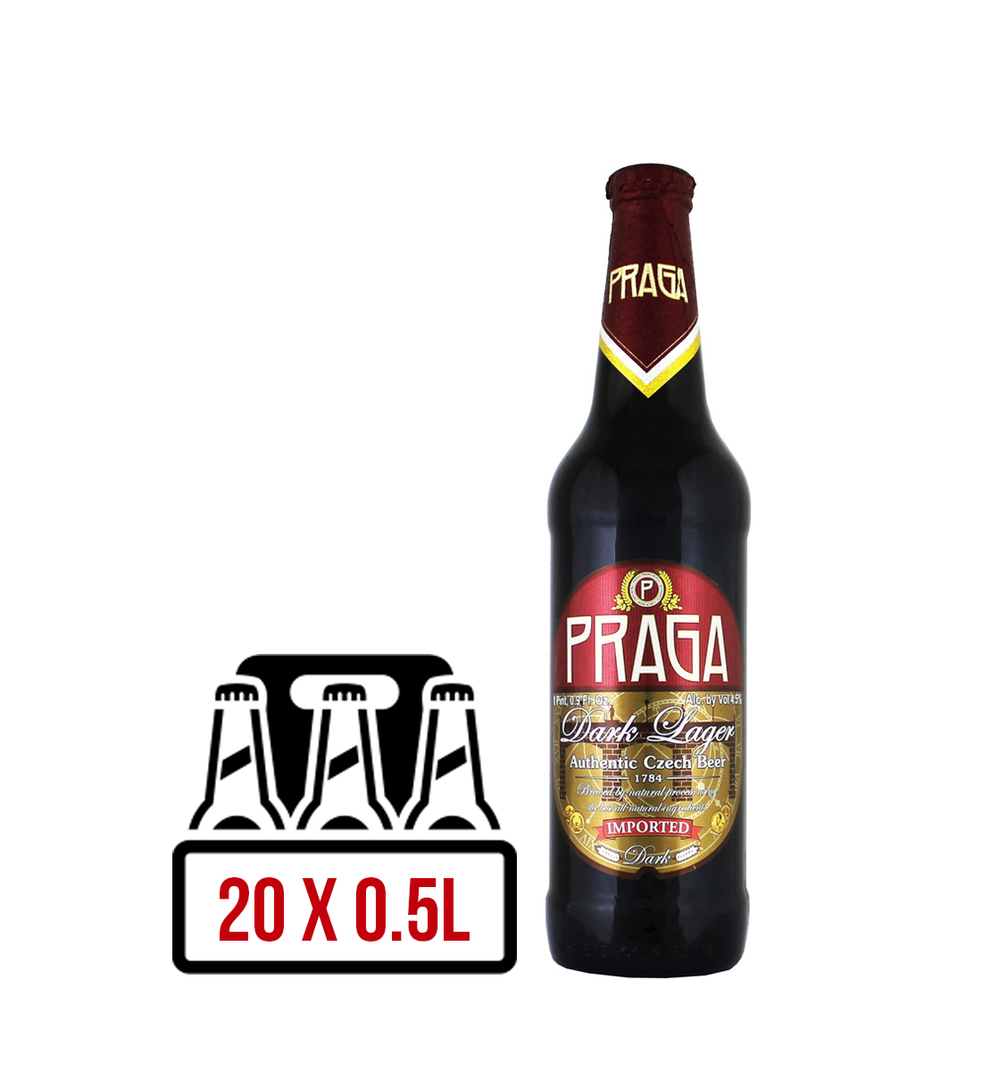 Praga Dark Lager BAX 20 st. x 0.5L