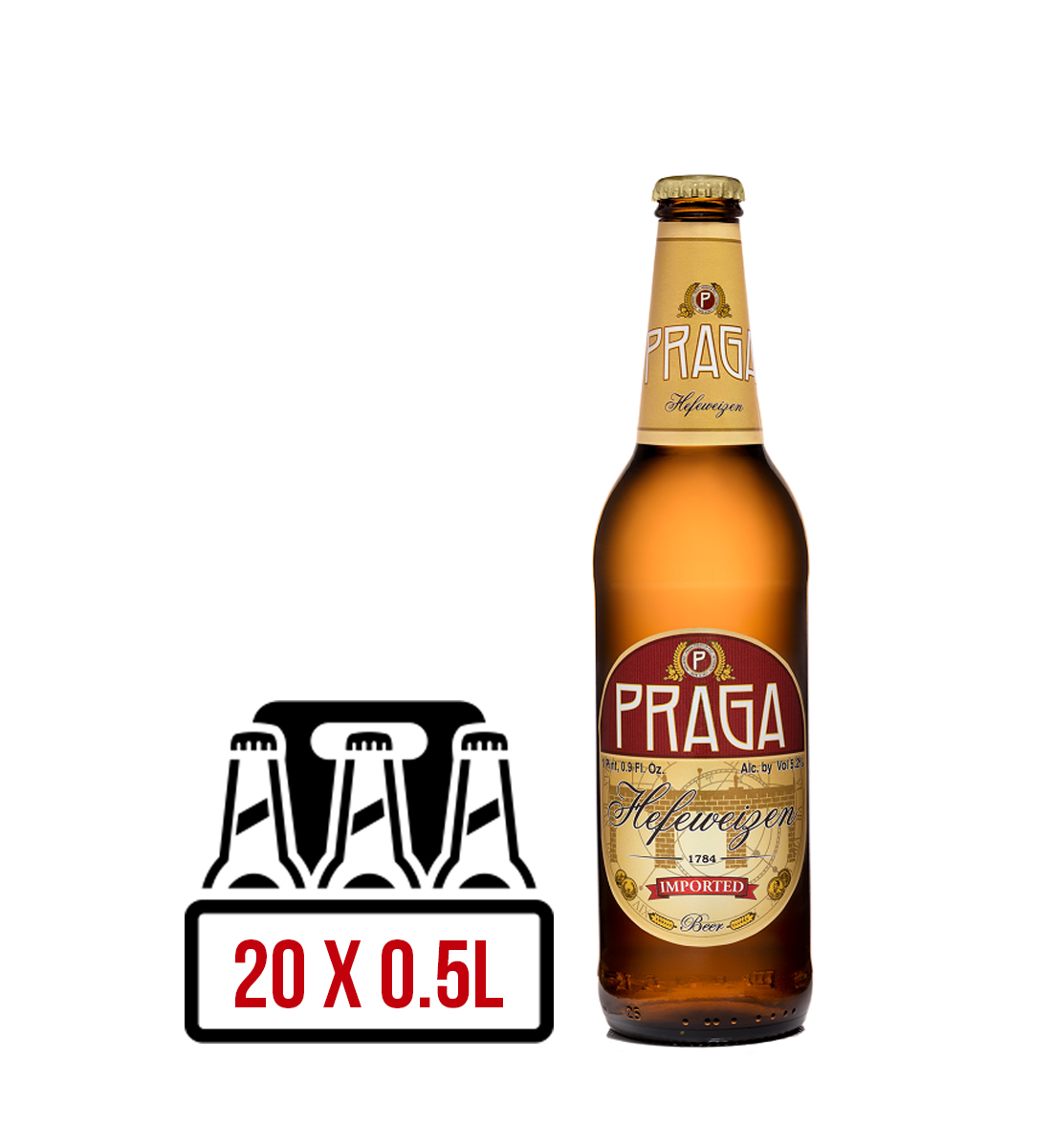 Praga Hefeweizen BAX 20 st. x 0.5L