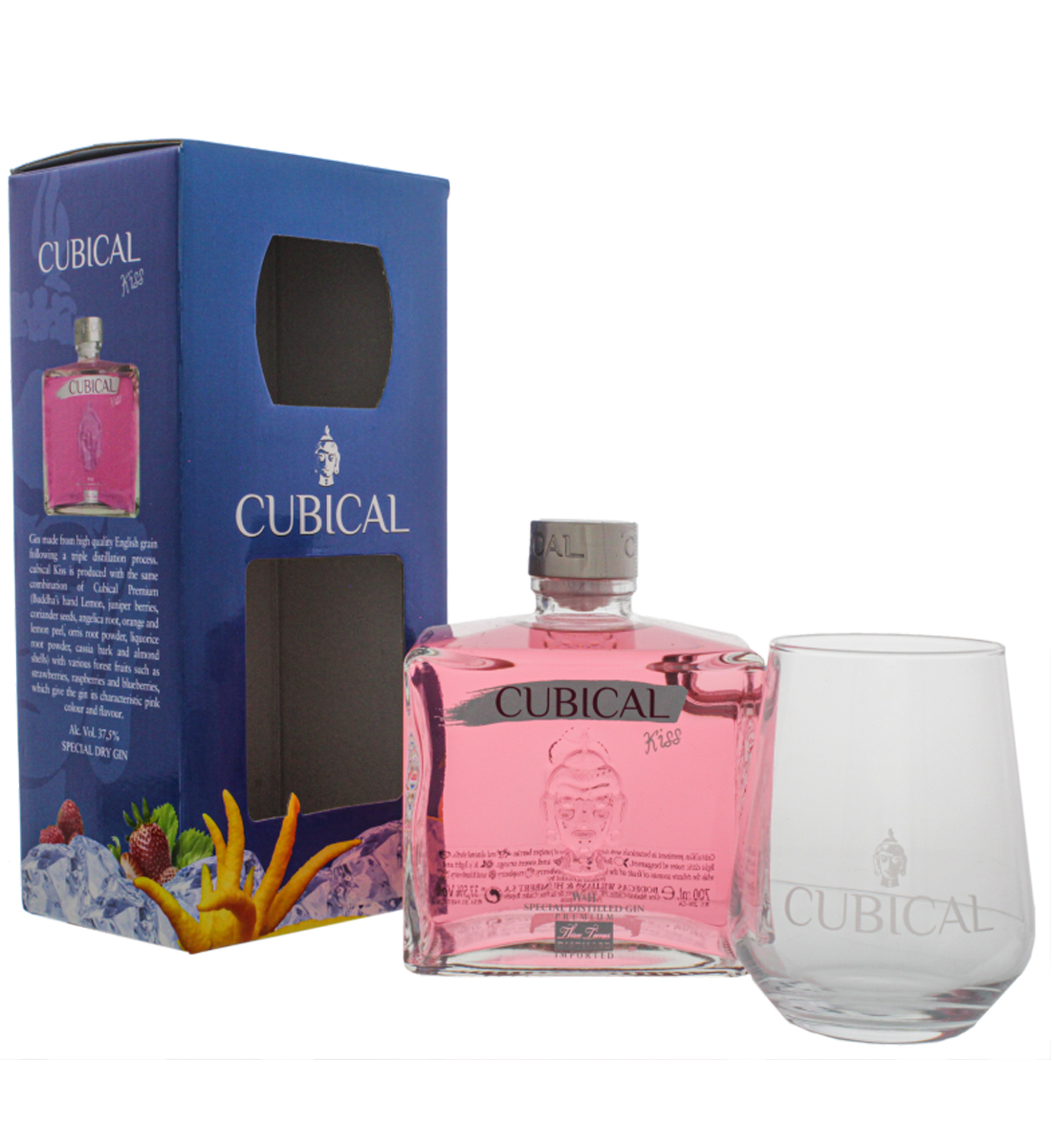 Cubical Kiss Gift Set Gin 0.7L