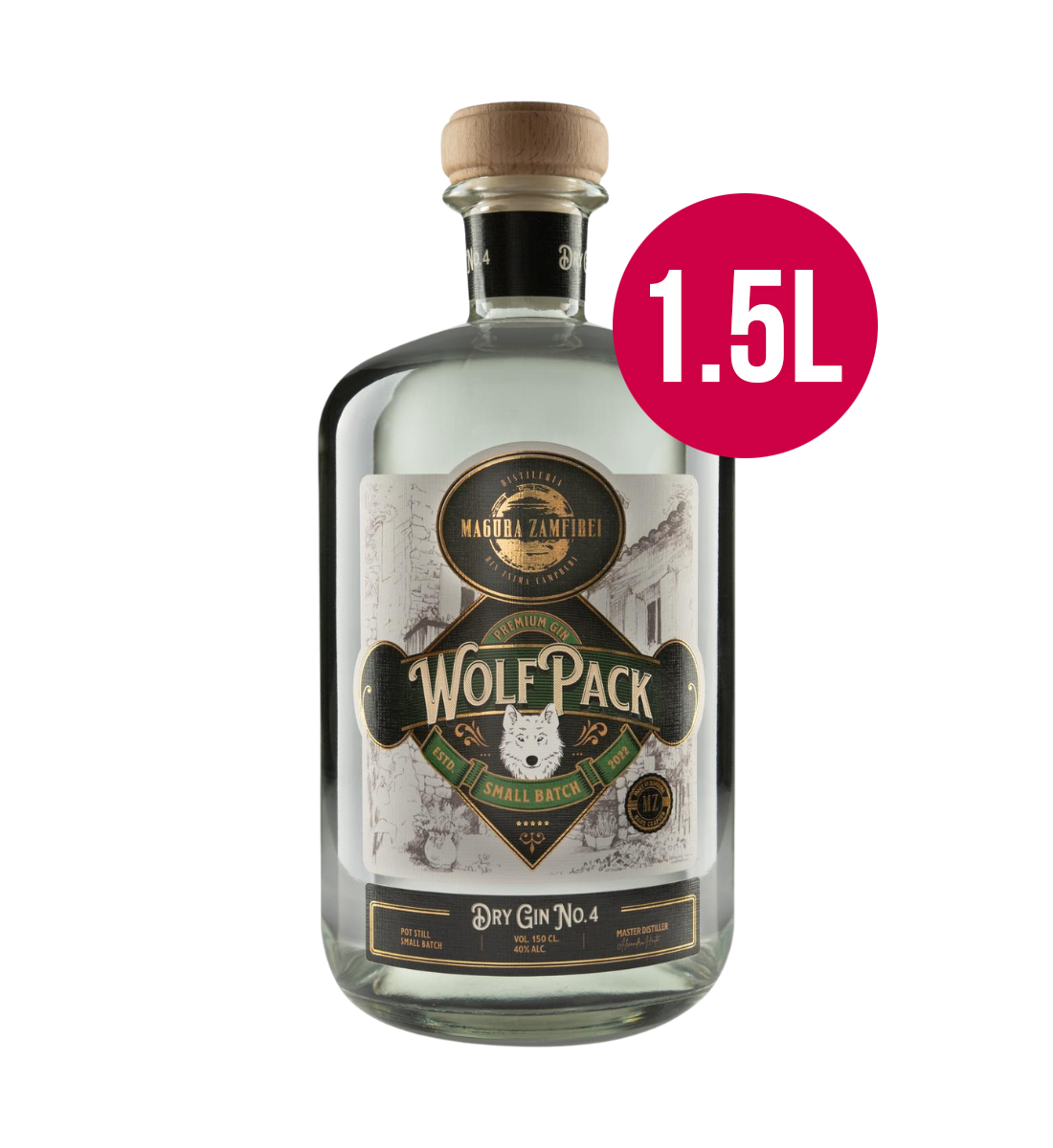 Magura Zamfirei Wolfpack Small Batch No4 Dry Gin 1.5L