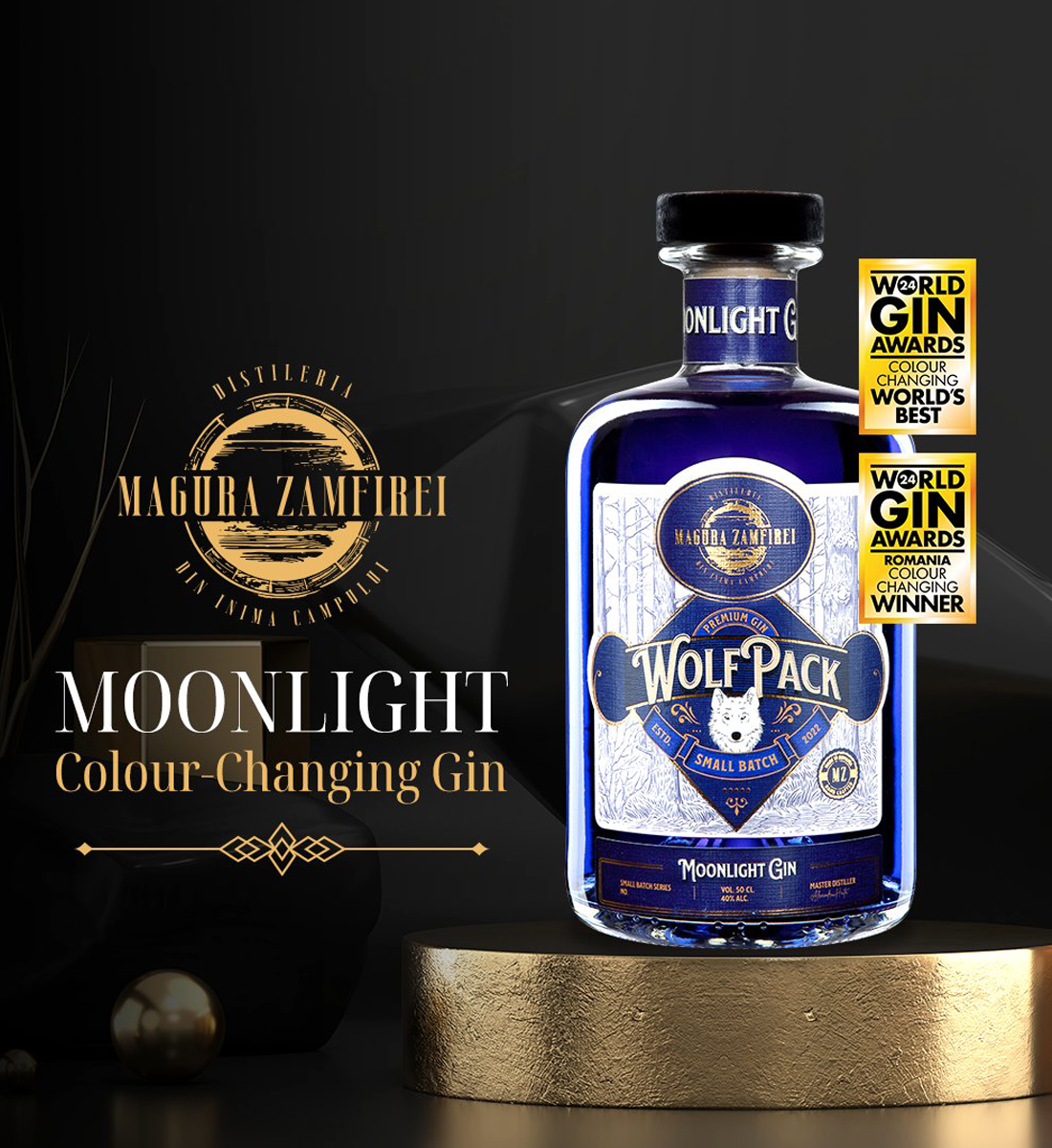 Magura Zamfirei Wolfpack Small Batch Moonlight Gin 0.7L