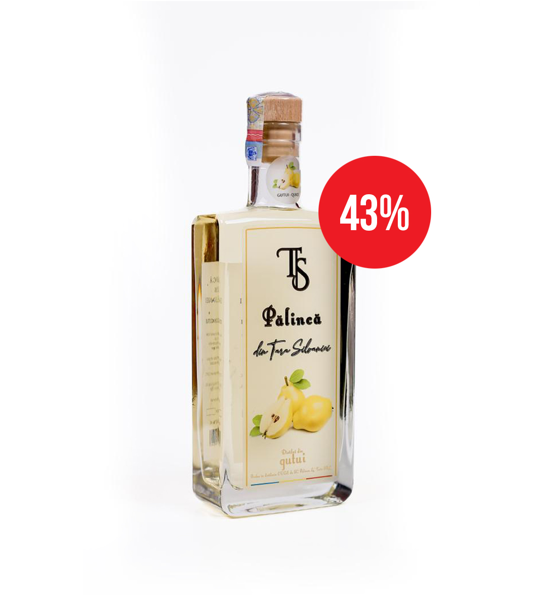 Palinca de Gutui din Tara Silvaniei 0.35L -