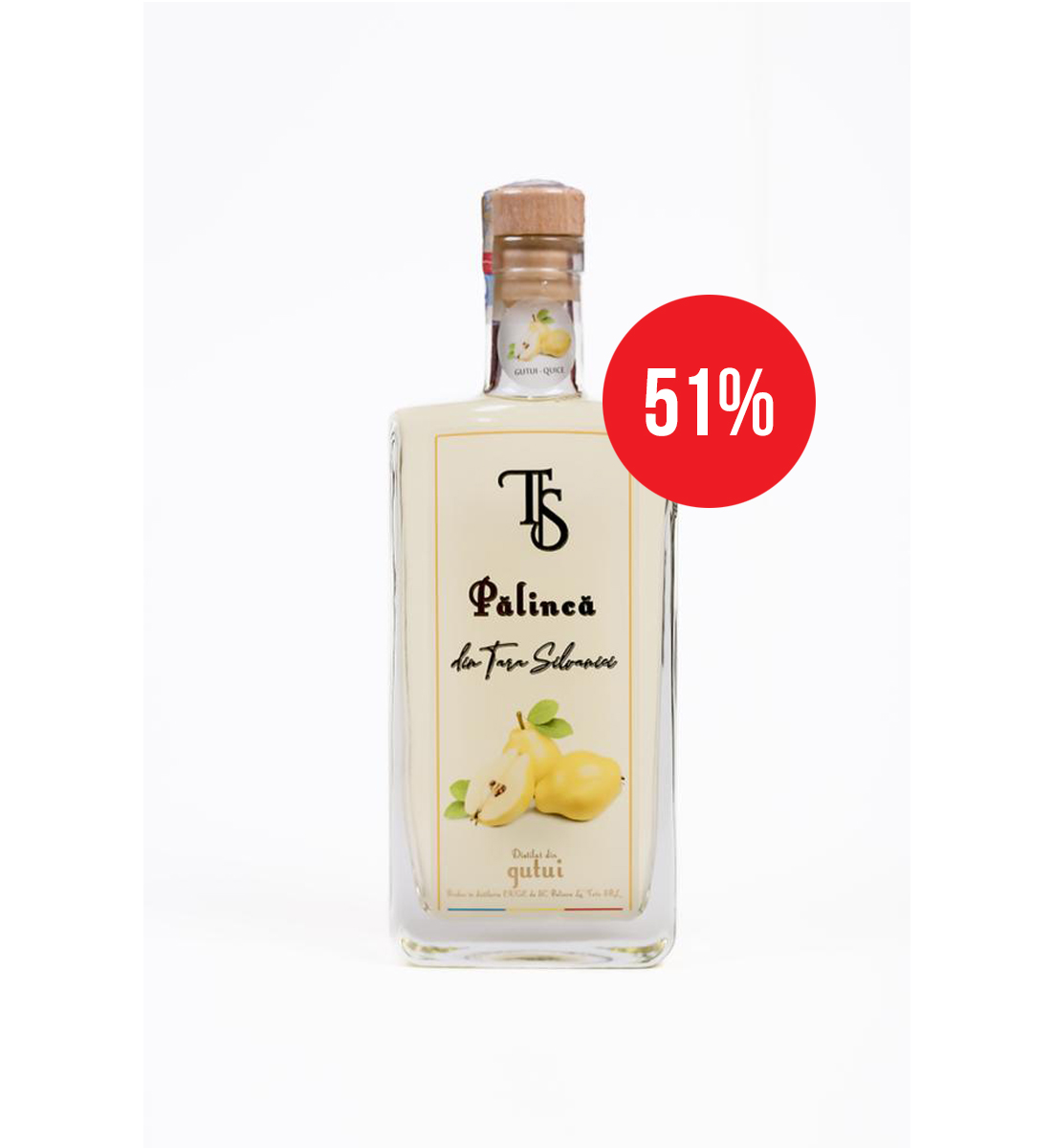 Palinca de Gutui din Tara Silvaniei 0.35L