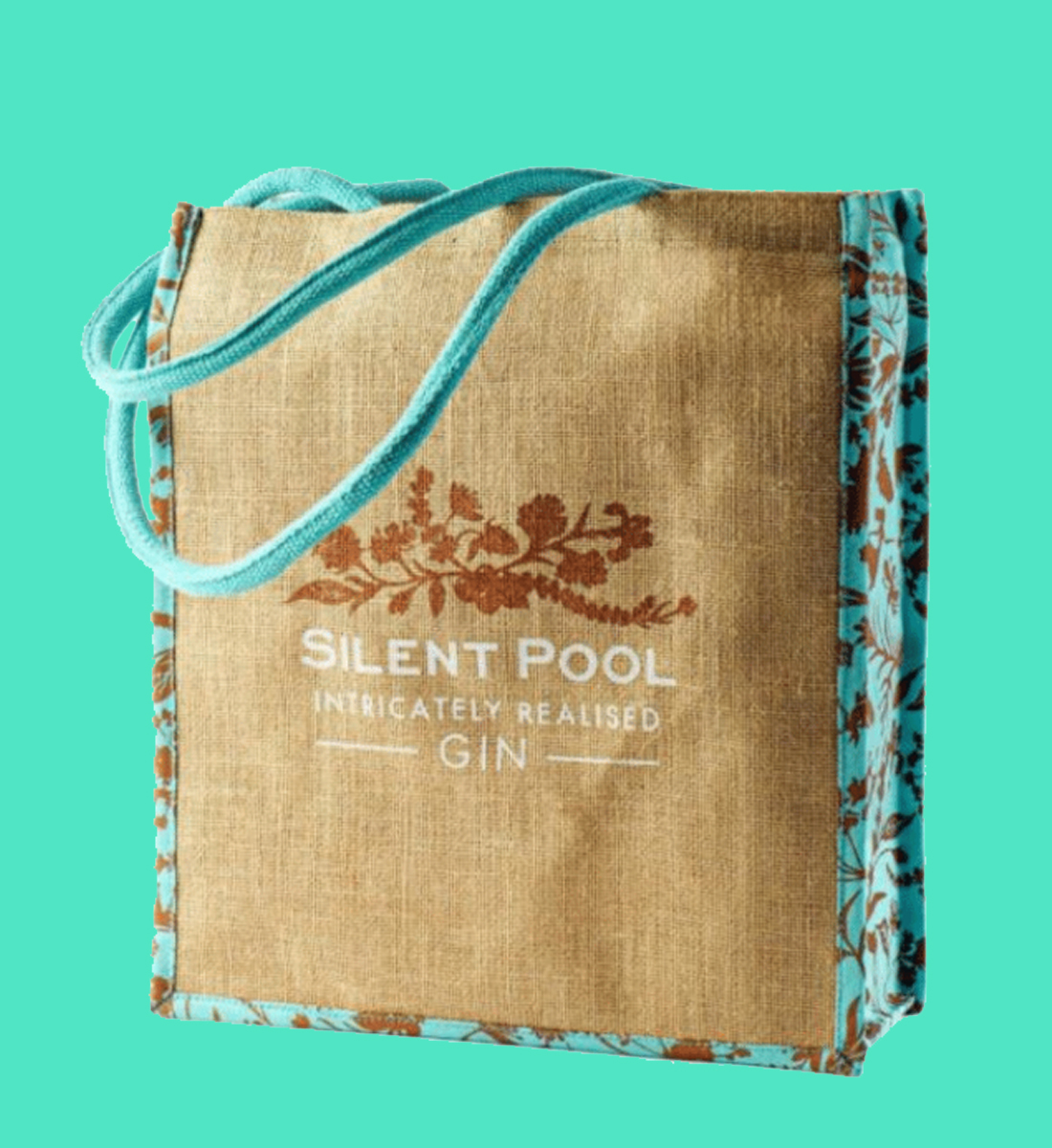 Silent Pool Botanical Pattern Jute Bag Silent Pool Distillers 