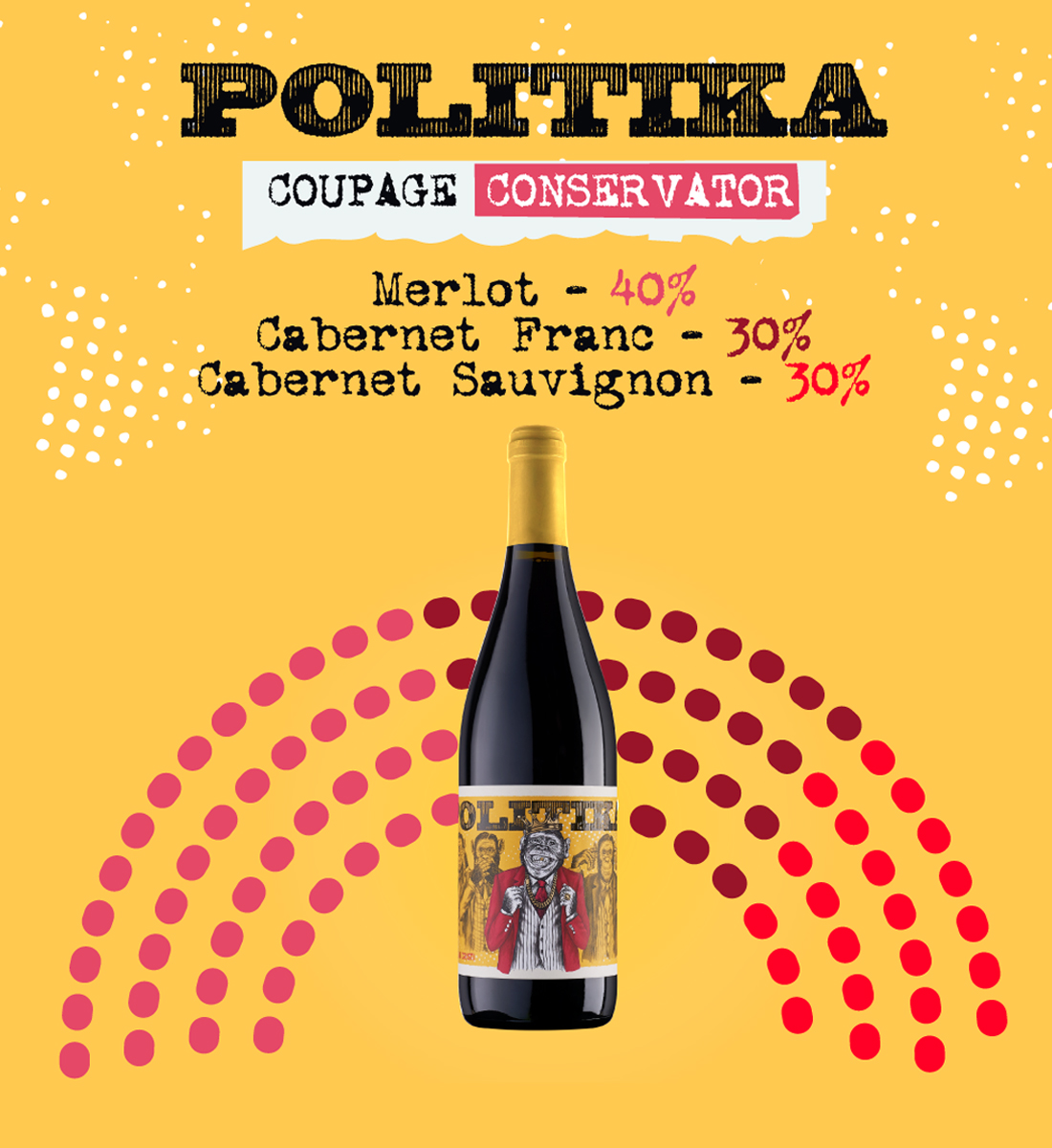 Politika by Chateau Cristi Coupage Conservator - Vin Rosu Sec - Republica Moldova - 0.75L