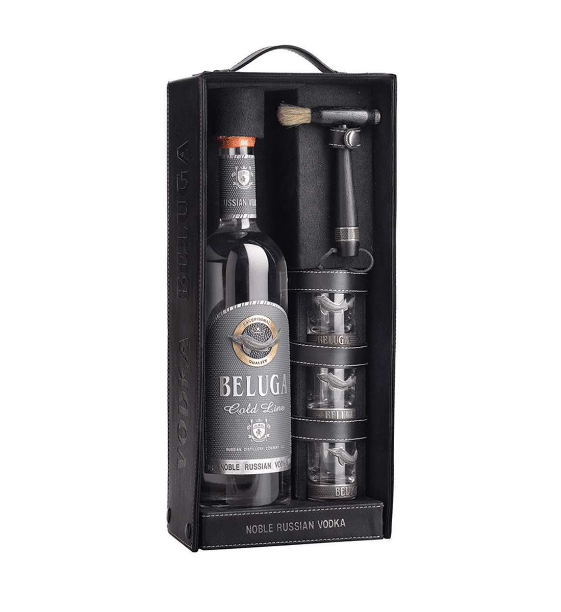 Beluga Gold Line Leather Vodka Gift Set 0.7L 0.7L