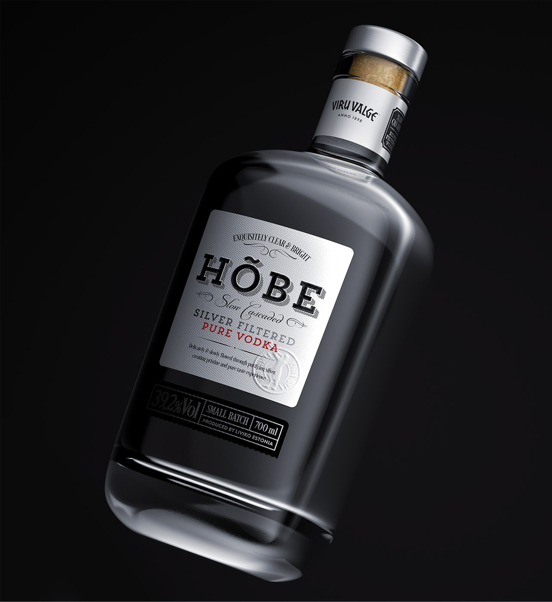 Vodka Hobe Slow Cascaded Silver Filtered Pure 0.7L
