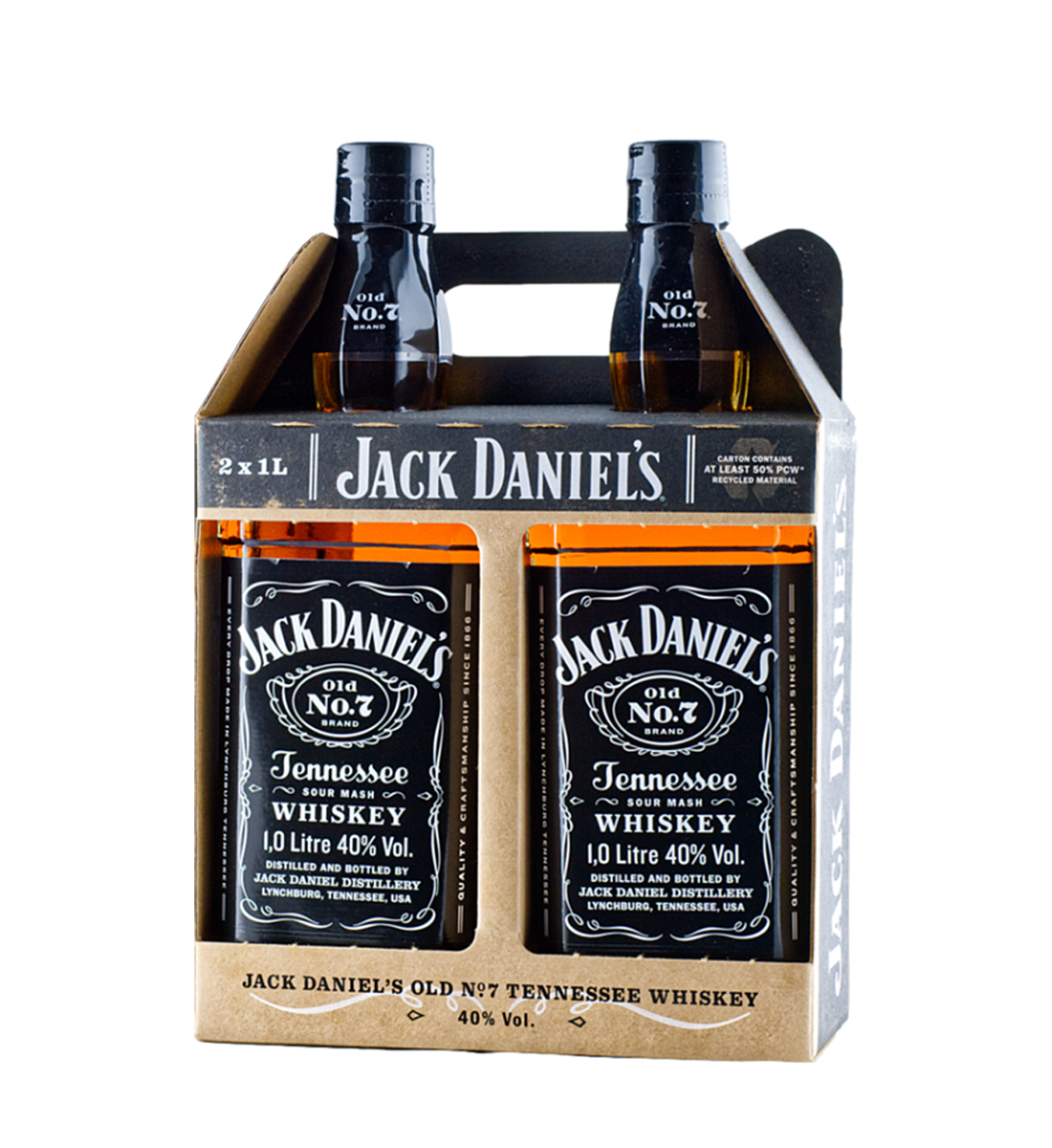 Jack Daniel\'s Old No. 7 Tennessee Whiskey Twin Pack 2x1L