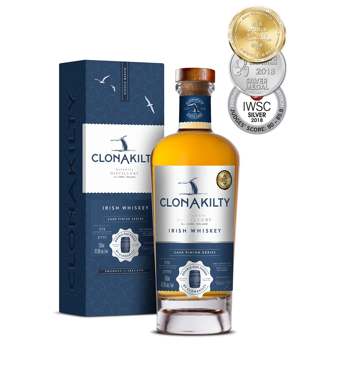 Clonakilty Single Batch Double Oak Finish Blended Irish Whiskey 0.7L